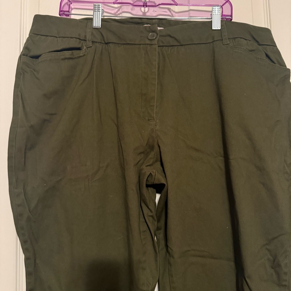 Woman Within Dark Olive Chinos